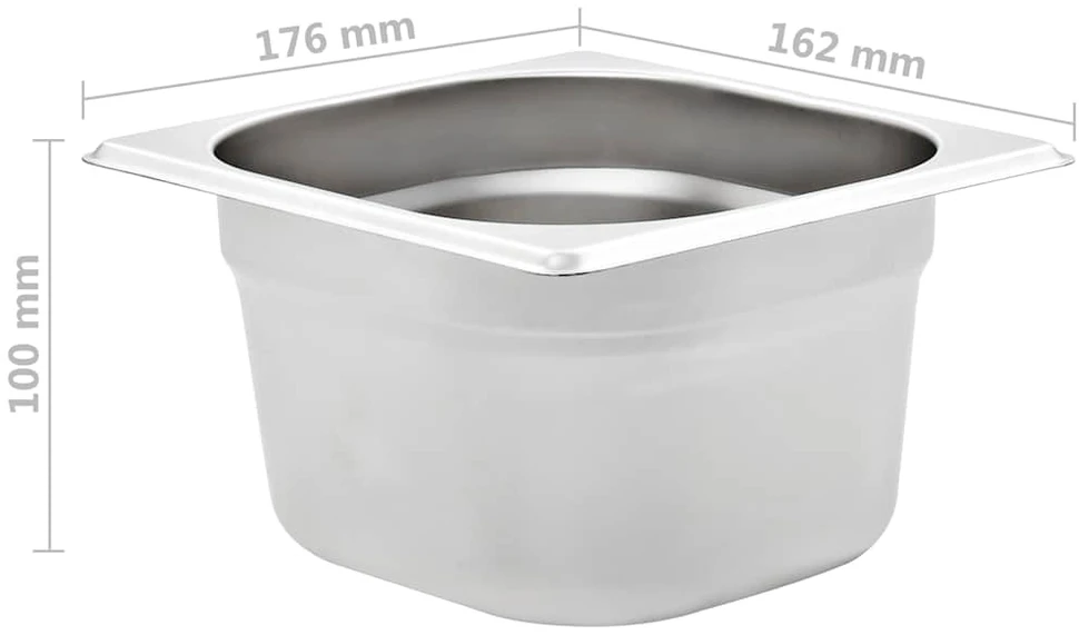 Gastronorm indai, 12 vnt., nerūdijantis plienas