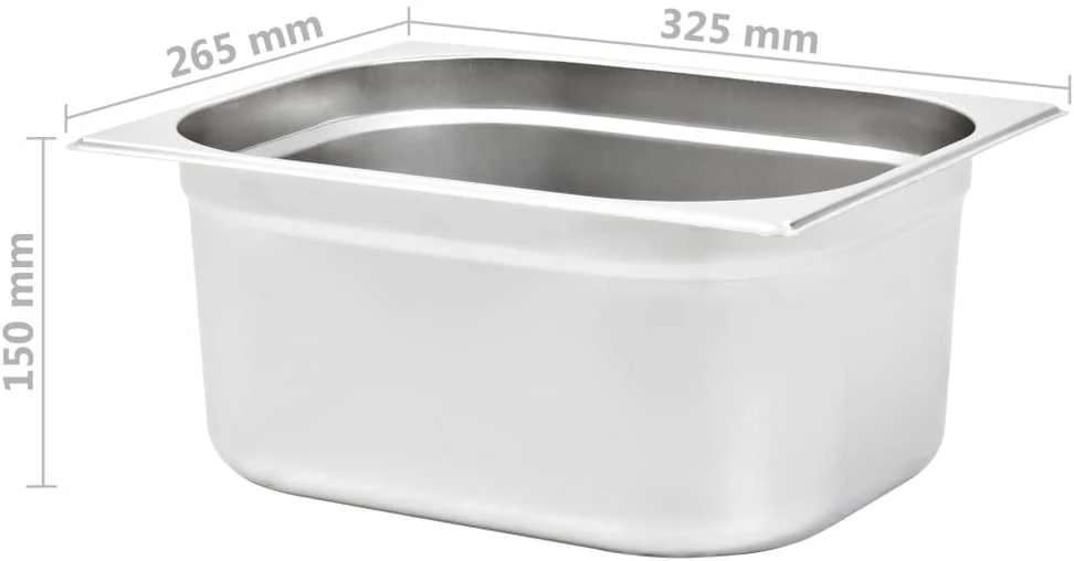 Gastronorm indai, 2 vnt., nerūdijantis plienas