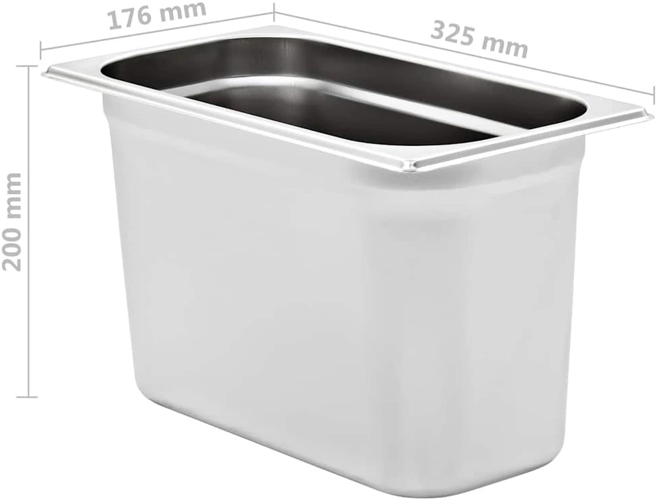 Gastronorm indai, 4 vnt., nerūdijantis plienas