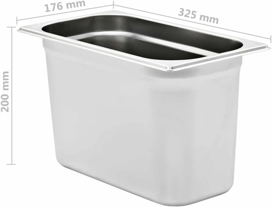 Gastronorm indai, 4 vnt., nerūdijantis plienas