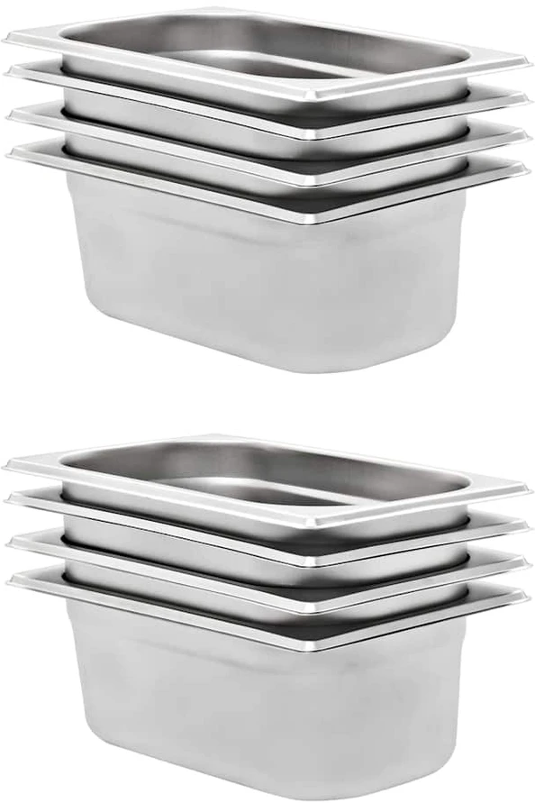 Gastronorm indai, 8 vnt., nerūdijantis plienas
