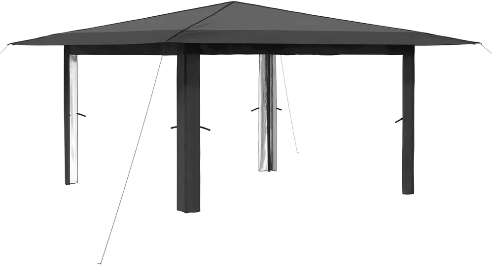 Gazebo be šoninės sienos 4 x 4 m Šviesiai pilka ir antracito