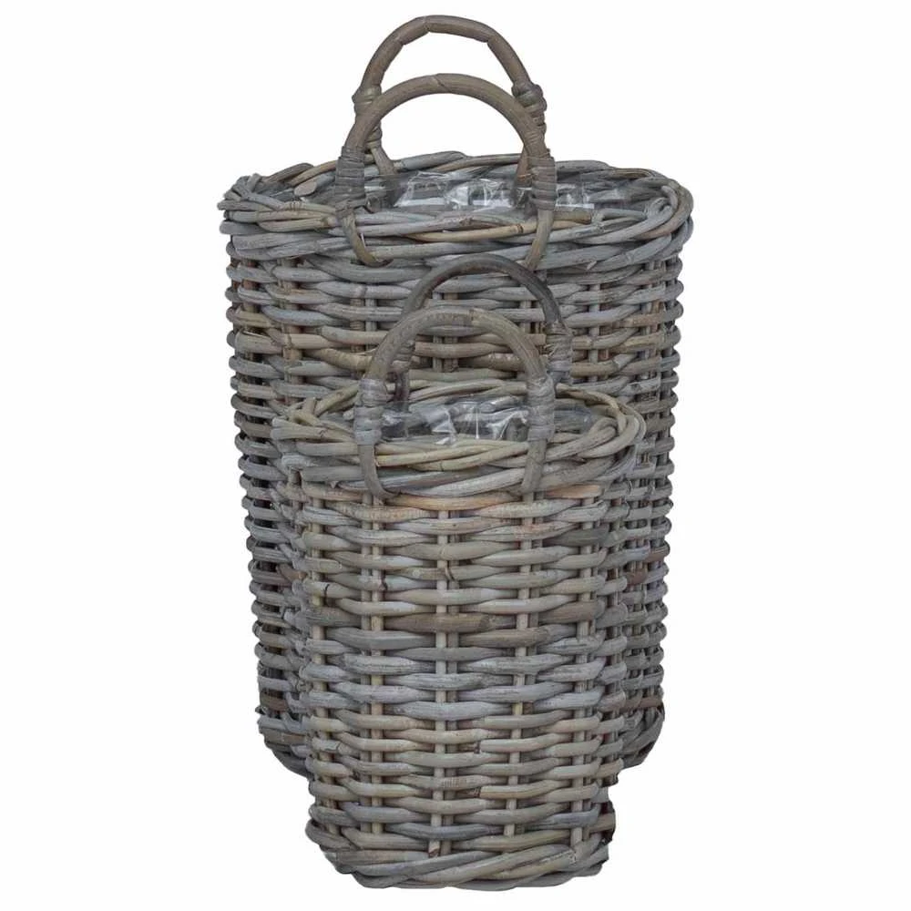 Gėlėms skirtas krepšys GENDT 2 vnt. Natūraliai pilkas
