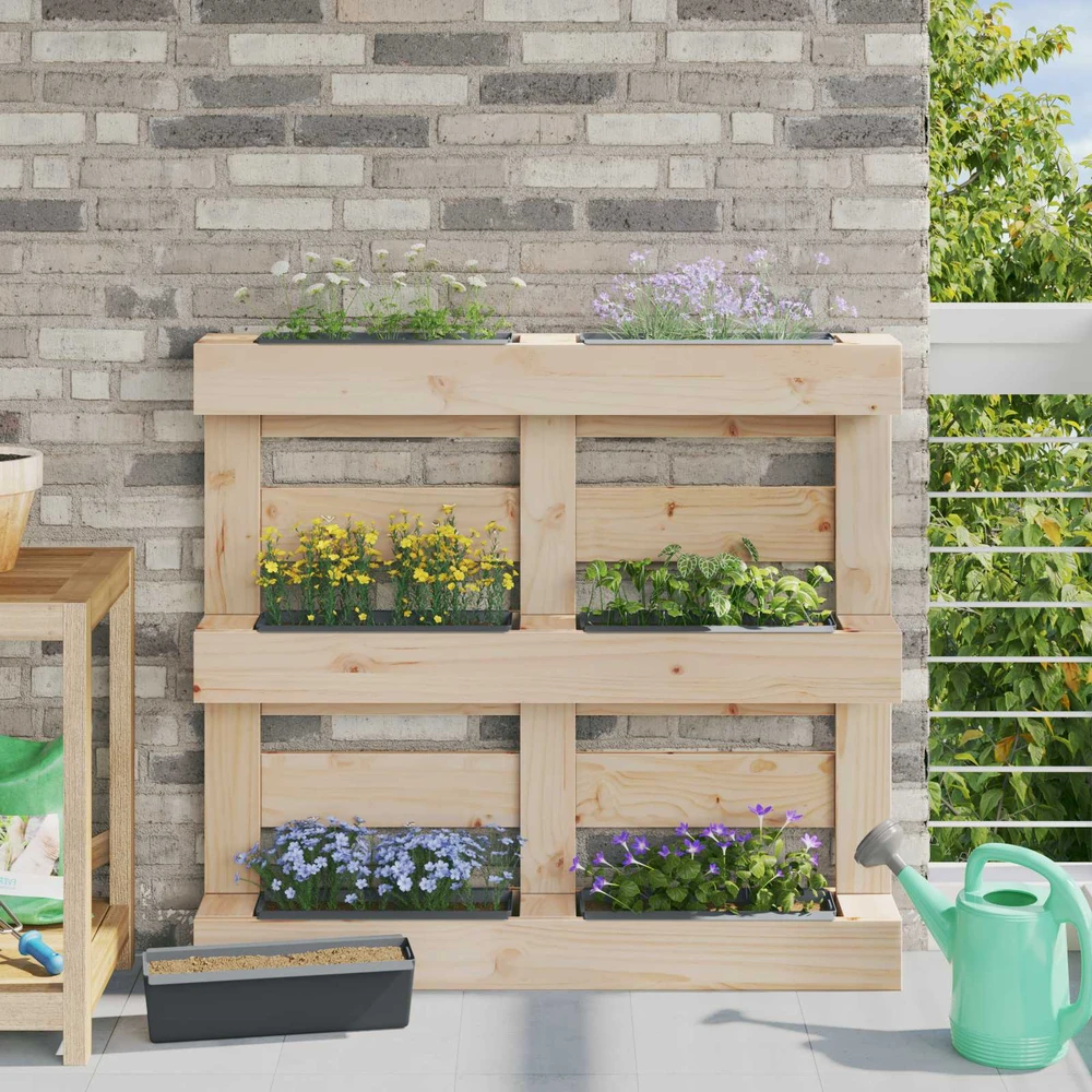 Gėlių dėžės Euro paletėms 24 vnt. Pilka 36 x 13,5 x 9,5 cm