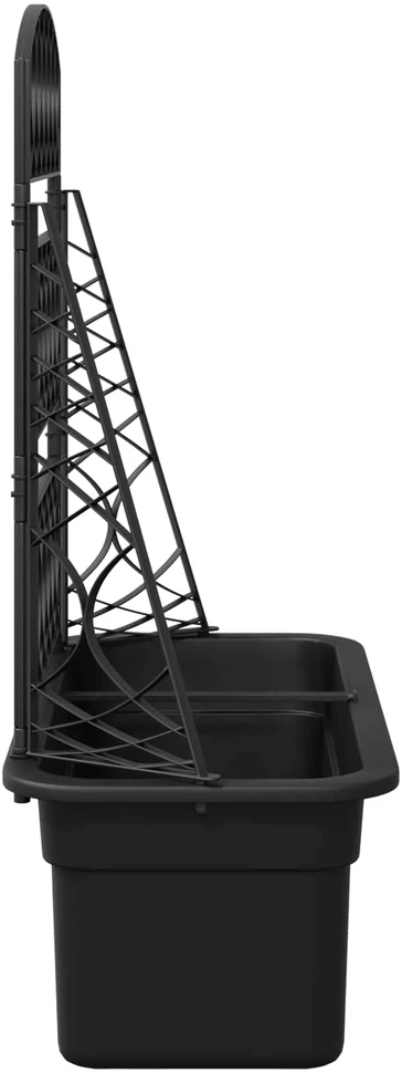 Gėlių dėžutė su pynimu Antracito 58 x 29 x 78 cm PP