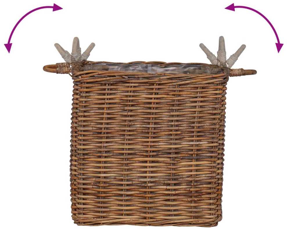 Gėlių krepšys GENDT 2 vnt. Natūraliai ruda Kubu ratanas