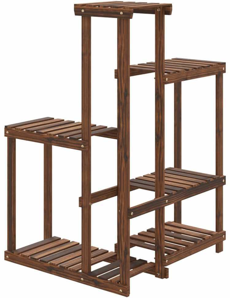Gėlių stovas, 62,5x61,5x101,5cm, eglės medienos masyvas