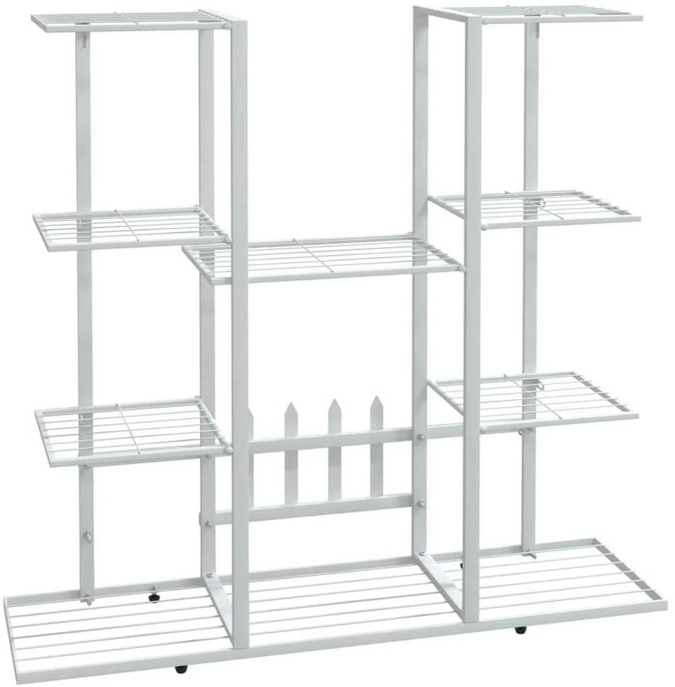 Gėlių stovas, baltos spalvos, 94,5x25x89cm, geležis