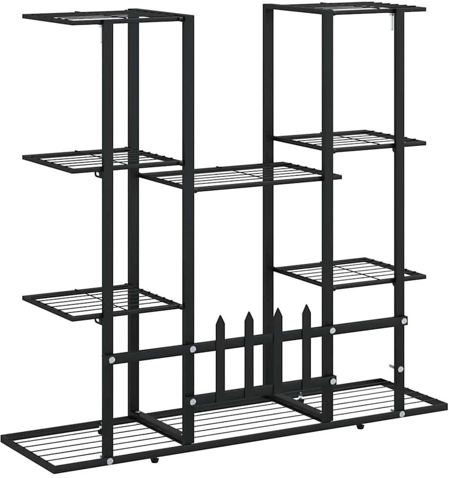 Gėlių stovas, juodos spalvos, 94,5x25x89cm, geležis