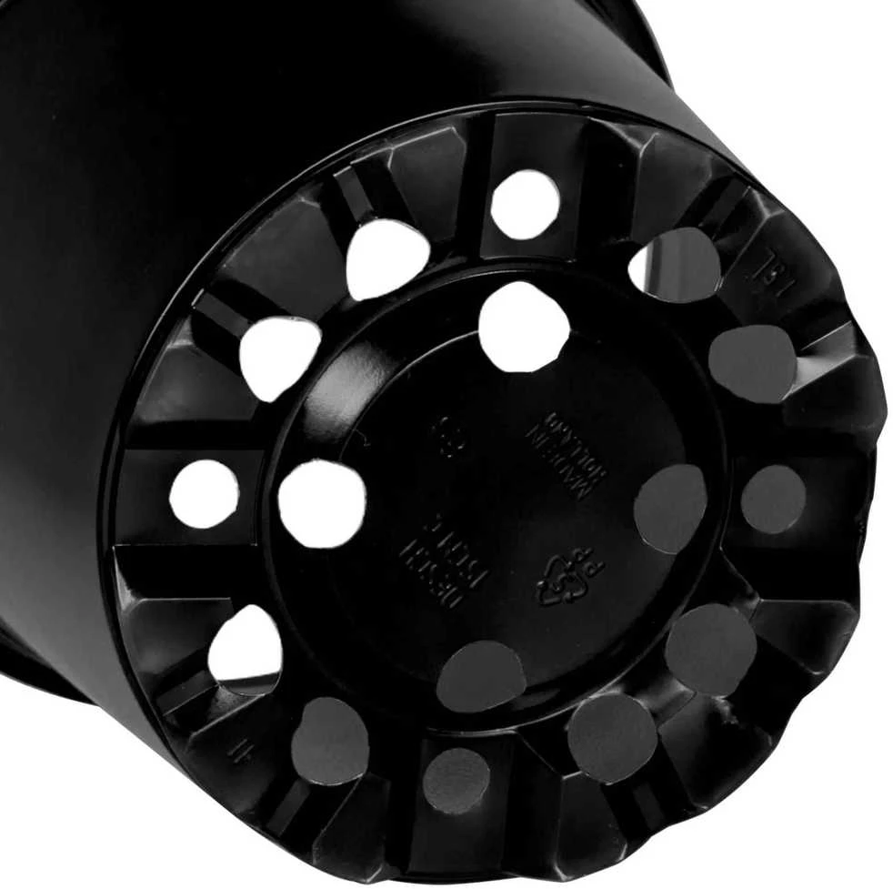 Apvalus gėlių vazonas 100 vnt. Juoda Ø 15 x 13 cm Plastmasė