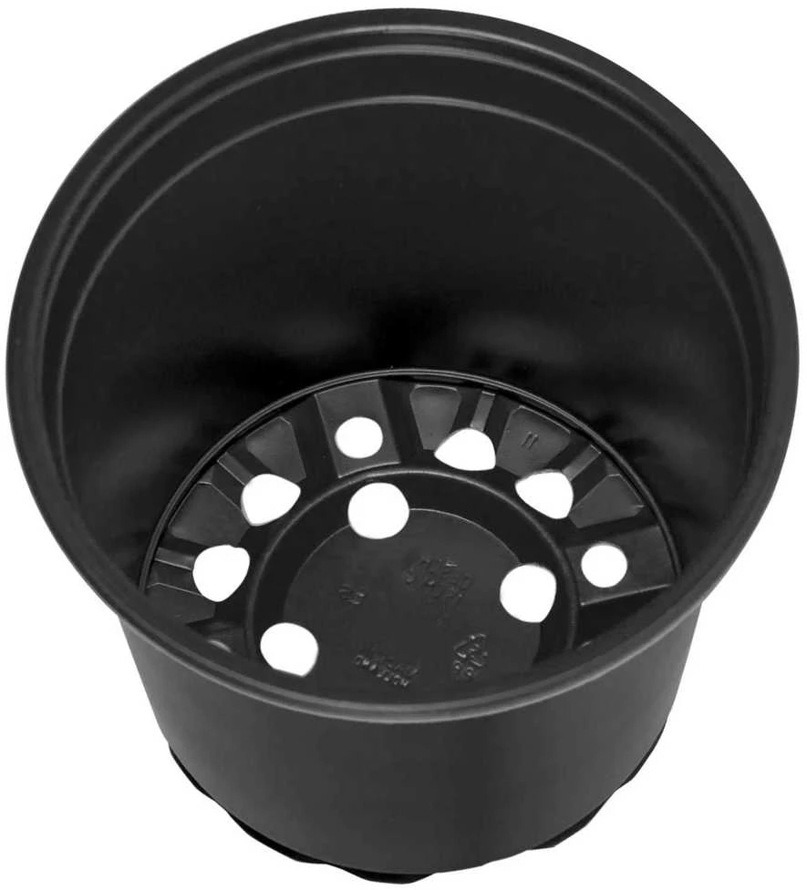 Apvalus gėlių vazonas 100 vnt. Juoda Ø 15 x 13 cm Plastmasė