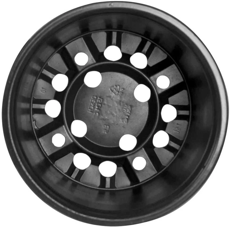 Apvalus gėlių vazonas 100 vnt. Juoda Ø 15 x 13 cm Plastmasė