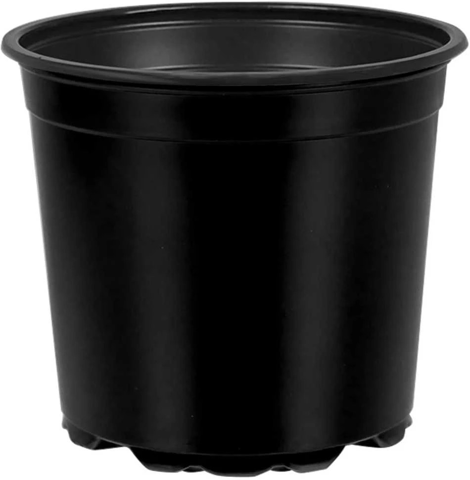 Apvalus gėlių vazonas 100 vnt. Juoda Ø 15 x 13 cm Plastmasė