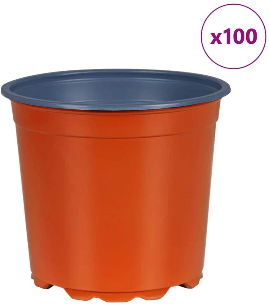 Apvalus gėlių vazonas 100 vnt. Terakotos Ø 15 x 13 cm Plastmasė