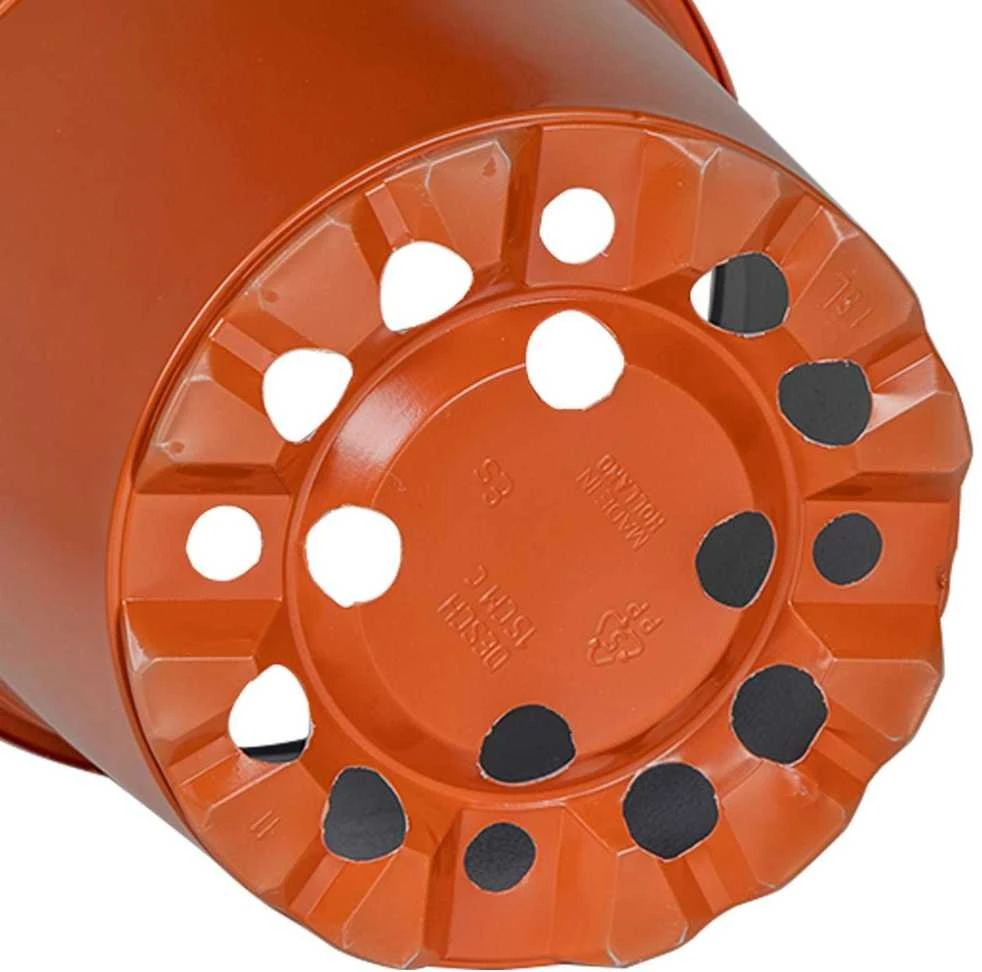 Apvalus gėlių vazonas 100 vnt. Terakotos Ø 15 x 13 cm Plastmasė