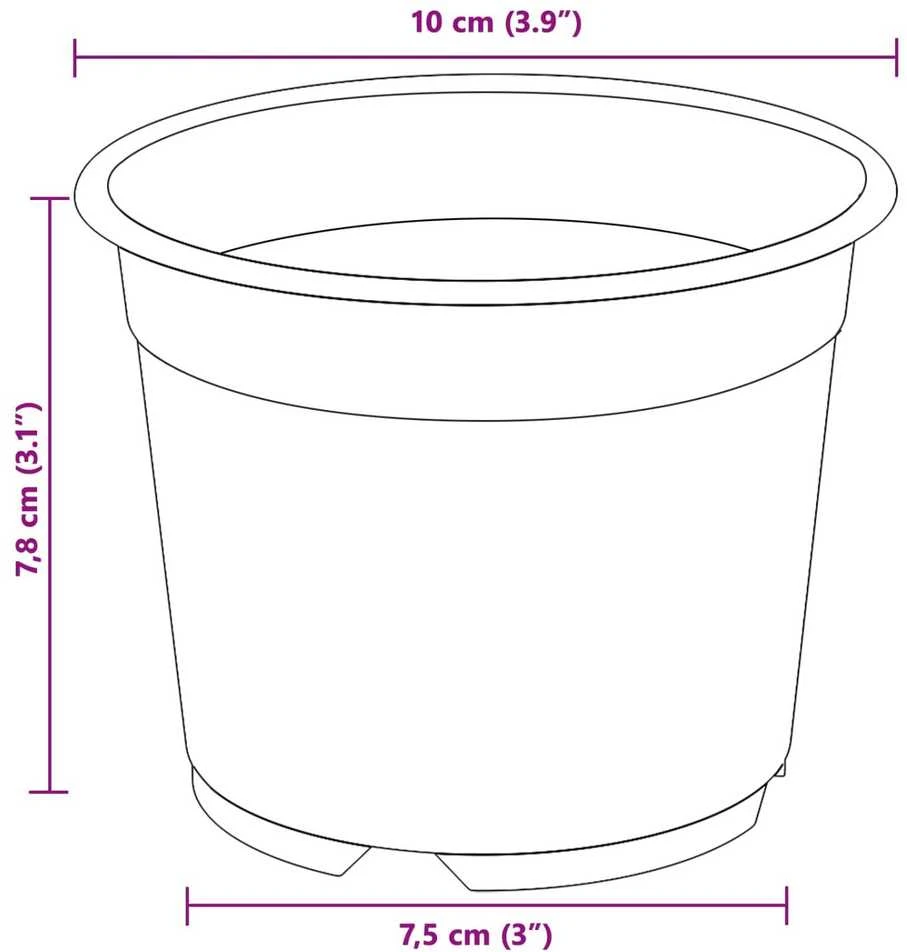 Apvalus gėlių vazonas 200 vnt. Terakotos Ø 10 x 8 cm Plastmasė
