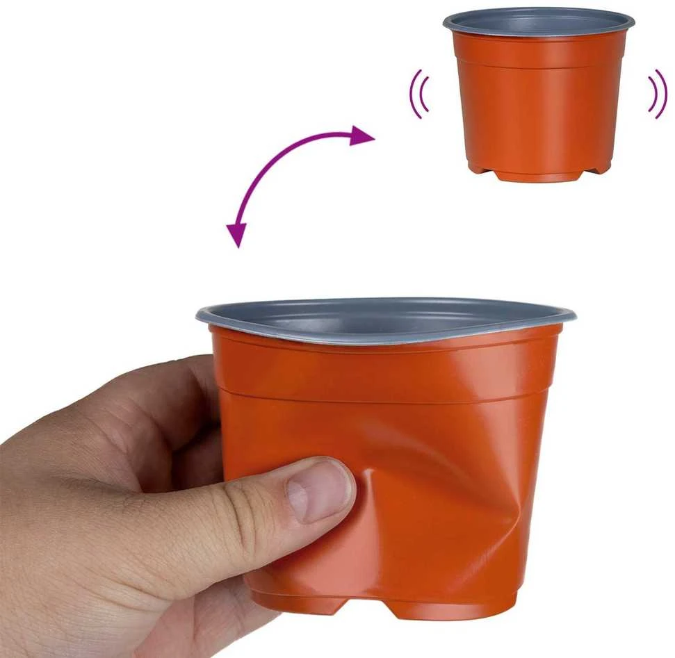 Apvalus gėlių vazonas 200 vnt. Terakotos Ø 10 x 8 cm Plastmasė