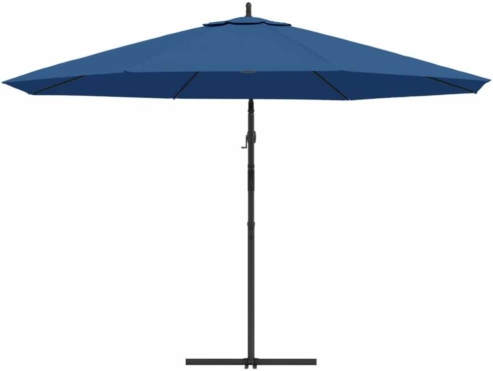 Gembinis sodo skėtis su aliuminiu stulpu, mėlynas, 350cm