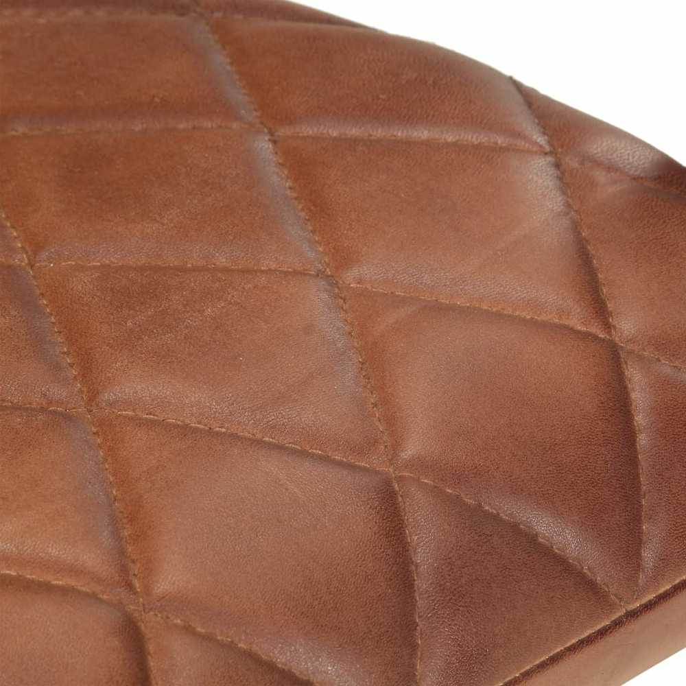 Gembinės valgomojo kėdės, 6vnt., rudos spalvos, tikra oda