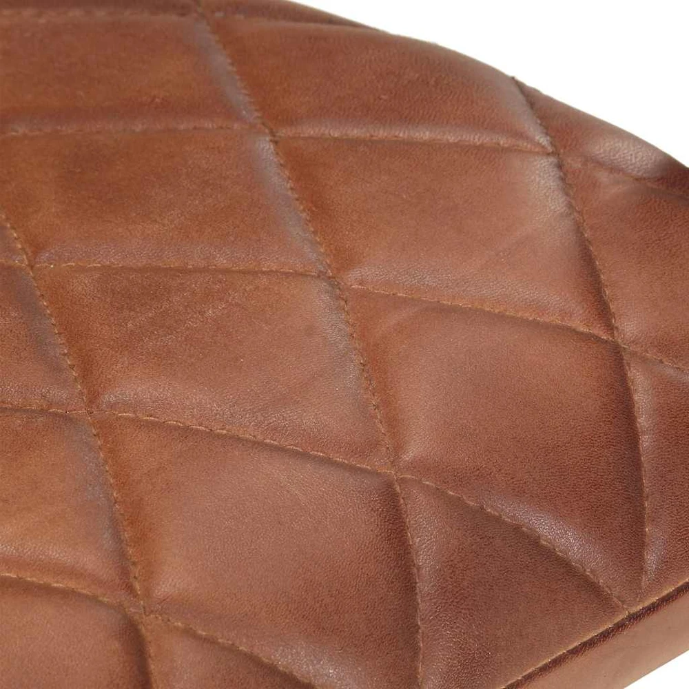 Gembinės valgomojo kėdės, 6vnt., rudos spalvos, tikra oda