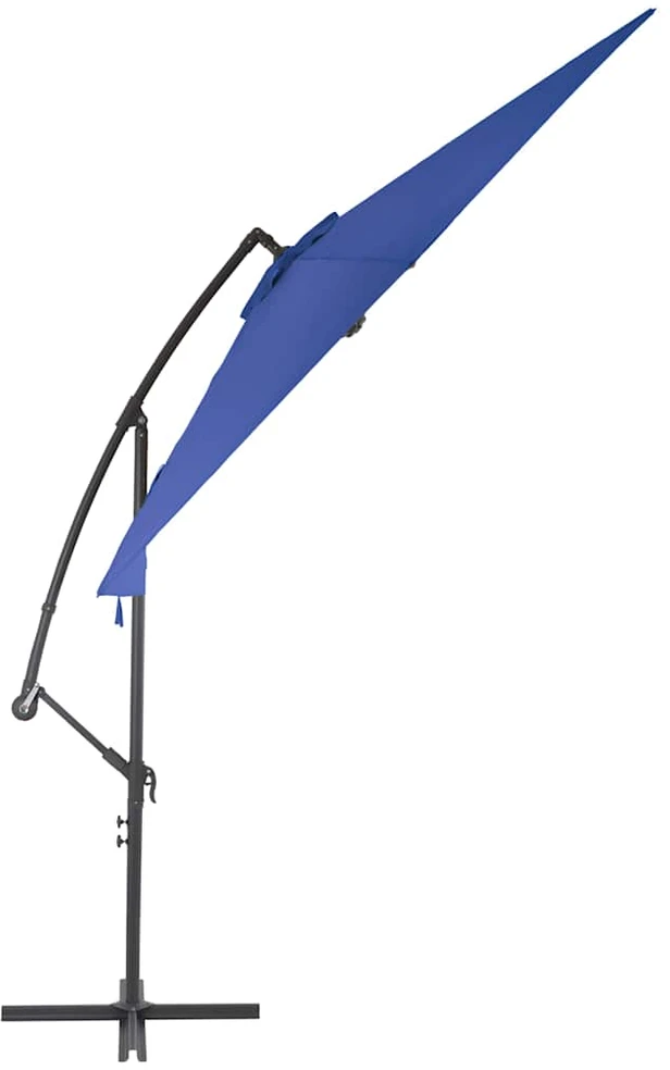 Gembinis sodo skėtis su aliuminiu stulpu, mėlynas, 300cm