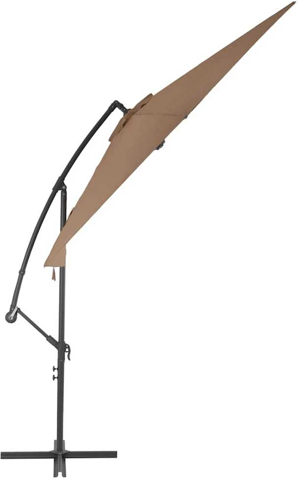Gembinis sodo skėtis su aliuminiu stulpu, taupe, 300cm