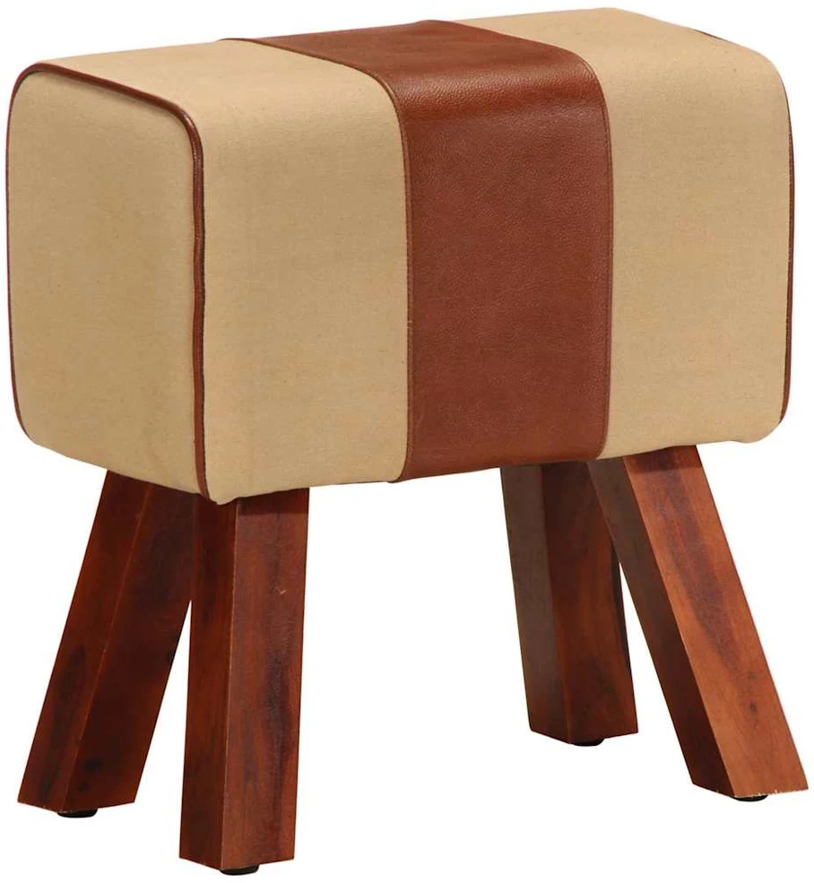 Gimnastikos arklys, rudas, 38cm, tikra oda ir mango masyvas