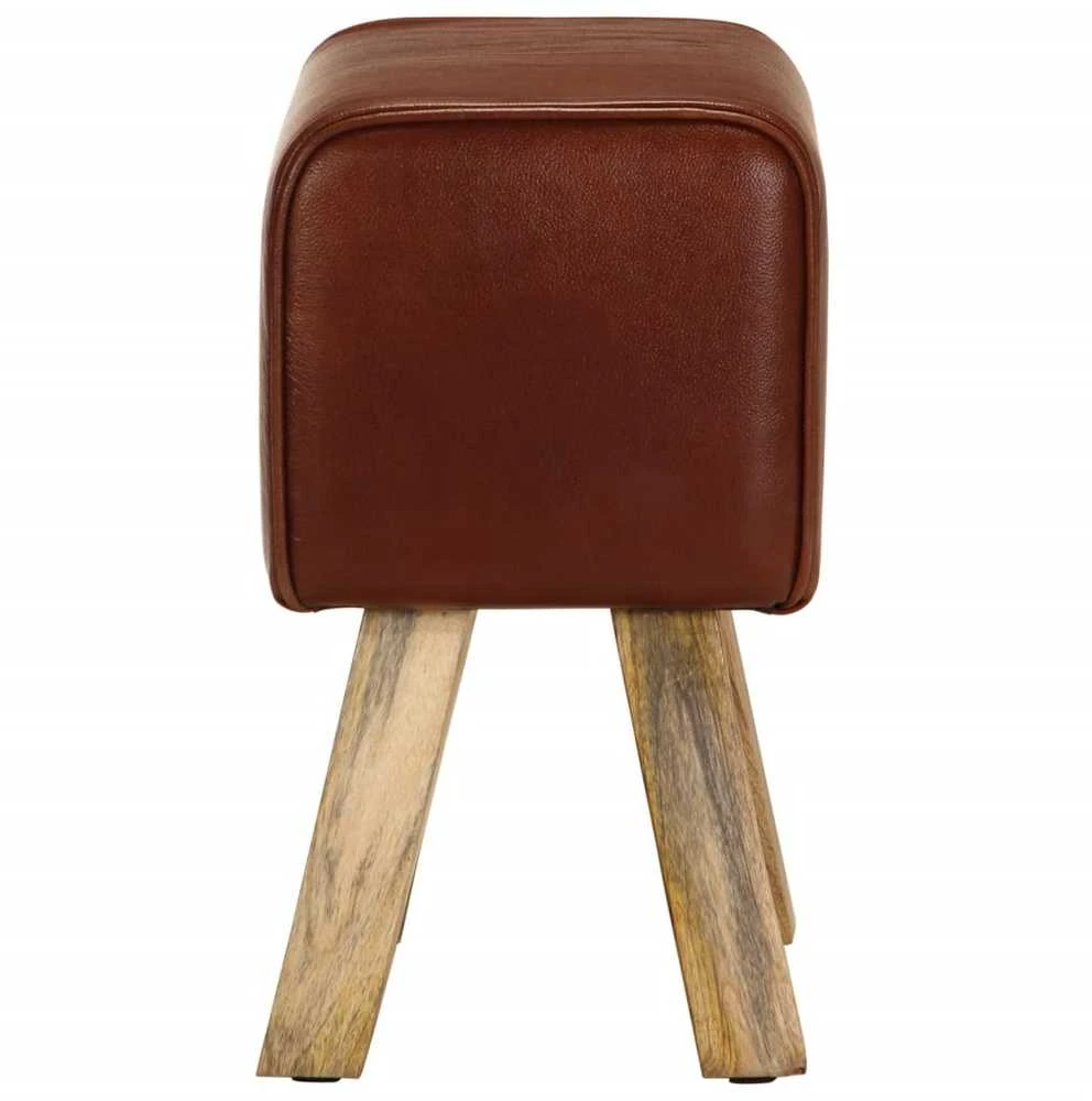 Gimnastikos arklys, rudas, 38cm, tikra oda ir mango masyvas