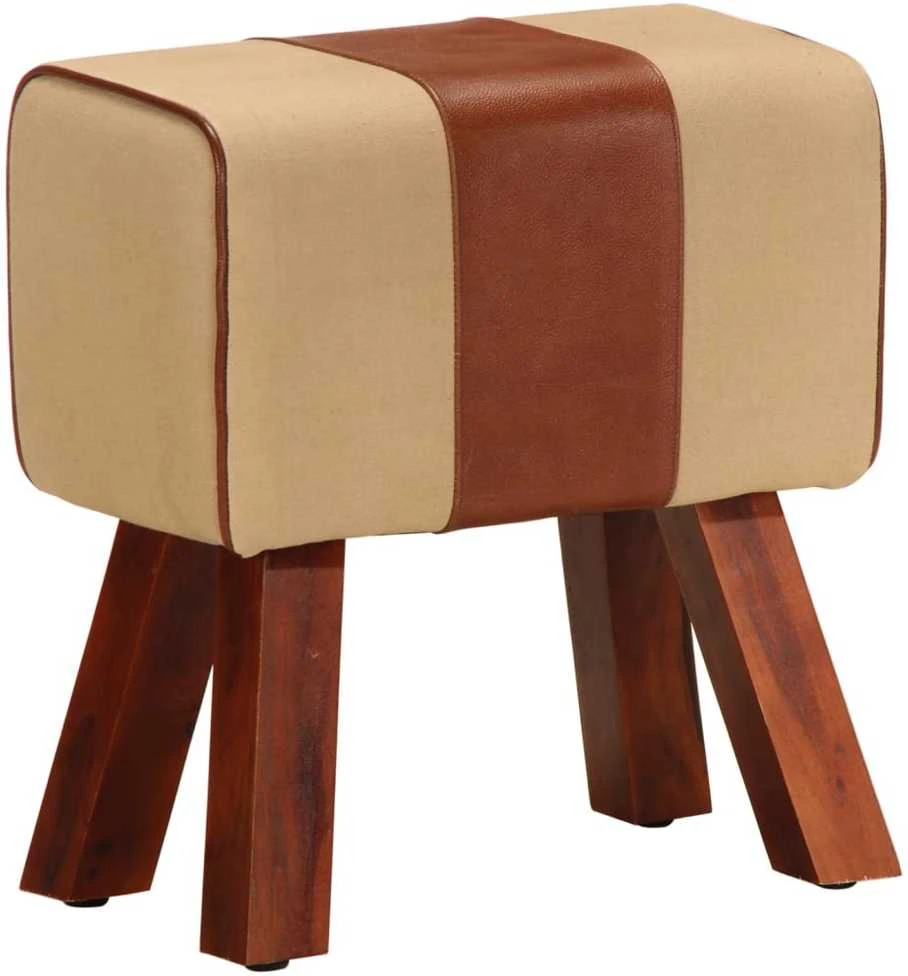 Gimnastikos arklys, rudas, 38cm, tikra oda ir mango masyvas