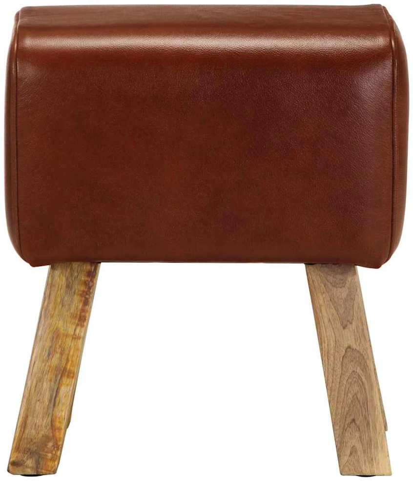 Gimnastikos arklys, rudas, 38cm, tikra oda ir mango masyvas