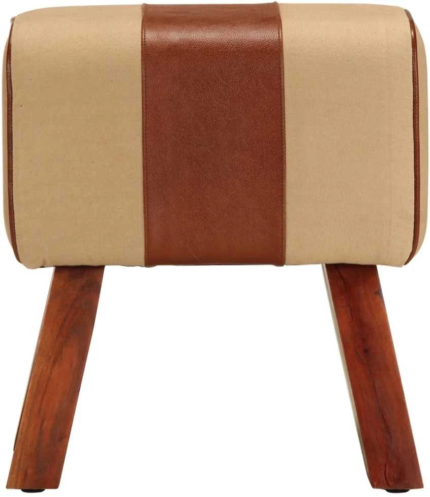 Gimnastikos arklys, rudas, 38cm, tikra oda ir mango masyvas