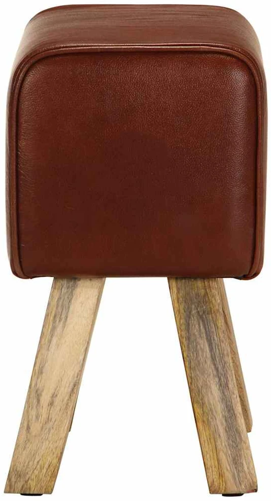Gimnastikos arklys, rudas, 38cm, tikra oda ir mango masyvas