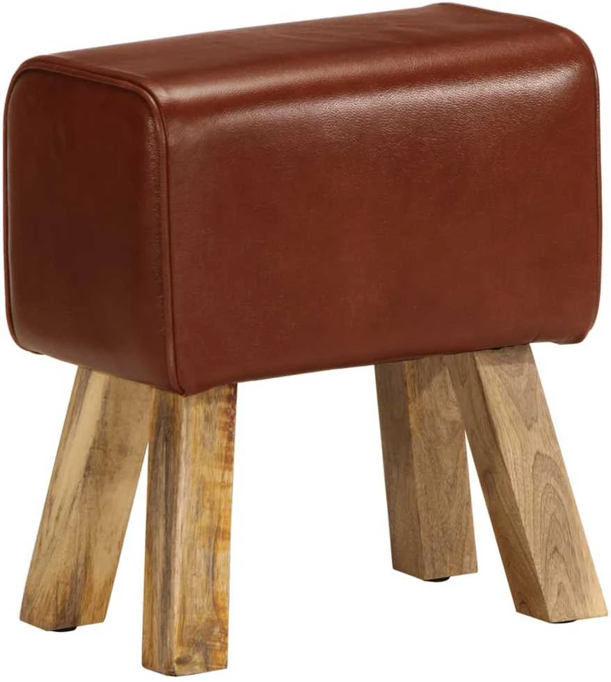 Gimnastikos arklys, rudas, 38cm, tikra oda ir mango masyvas