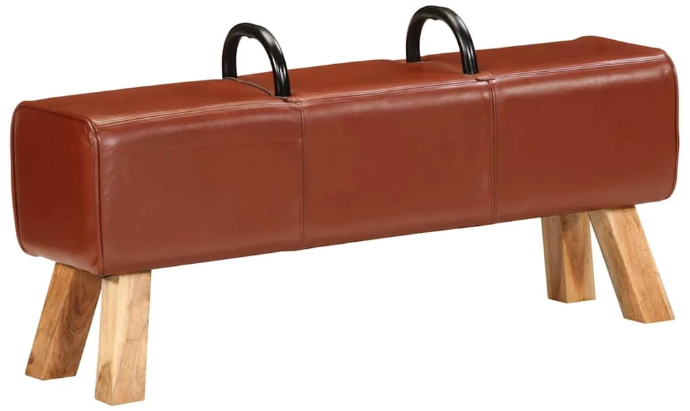 Gimnastikos arklys, rudos spalvos, 110cm, tikra oda