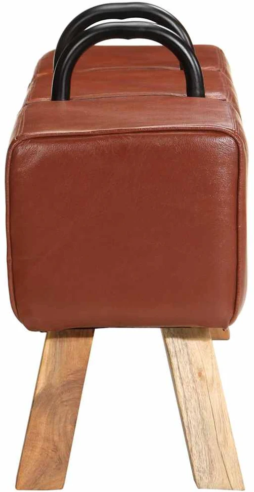 Gimnastikos arklys, rudos spalvos, 110cm, tikra oda