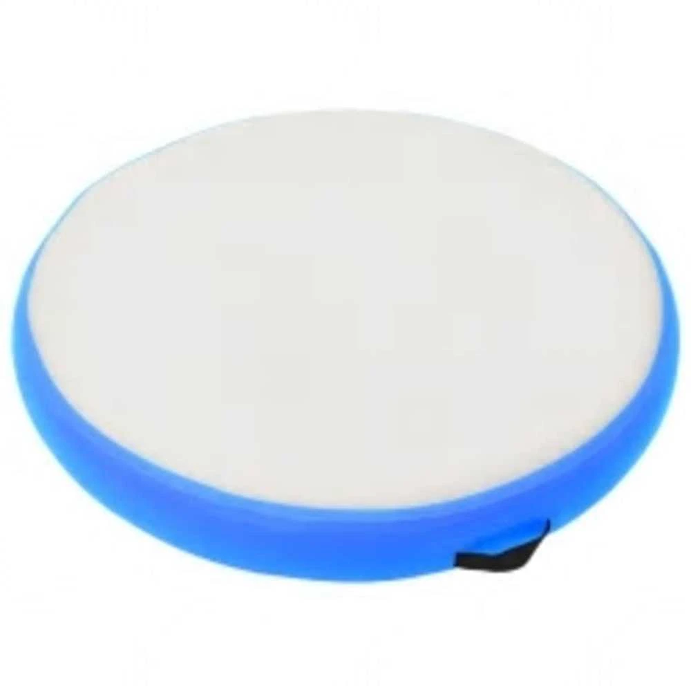 Gimnastikos kilimėlis su pompa, mėlynas, 100x100x20cm, PVC