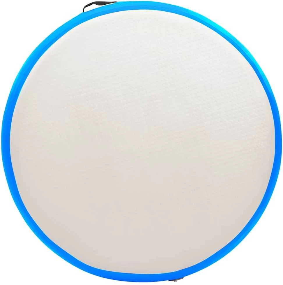 Gimnastikos kilimėlis su pompa, mėlynas, 100x100x10cm, PVC
