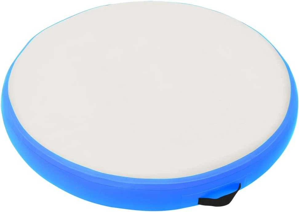 Gimnastikos kilimėlis su pompa, mėlynas, 100x100x20cm, PVC