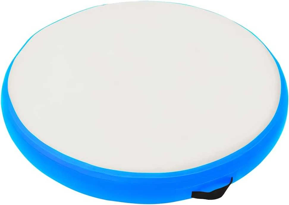 Gimnastikos kilimėlis su pompa, mėlynas, 100x100x10cm, PVC