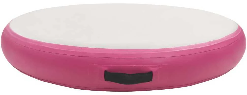 Gimnastikos kilimėlis su pompa, rožinis, 100x100x10cm, PVC