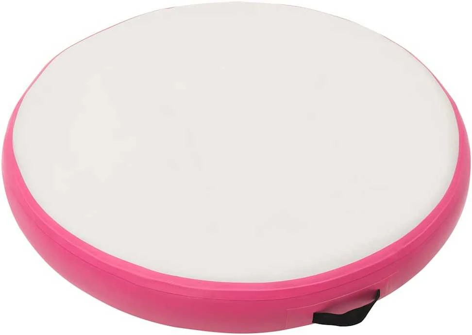 Gimnastikos kilimėlis su pompa, rožinis, 100x100x20cm, PVC