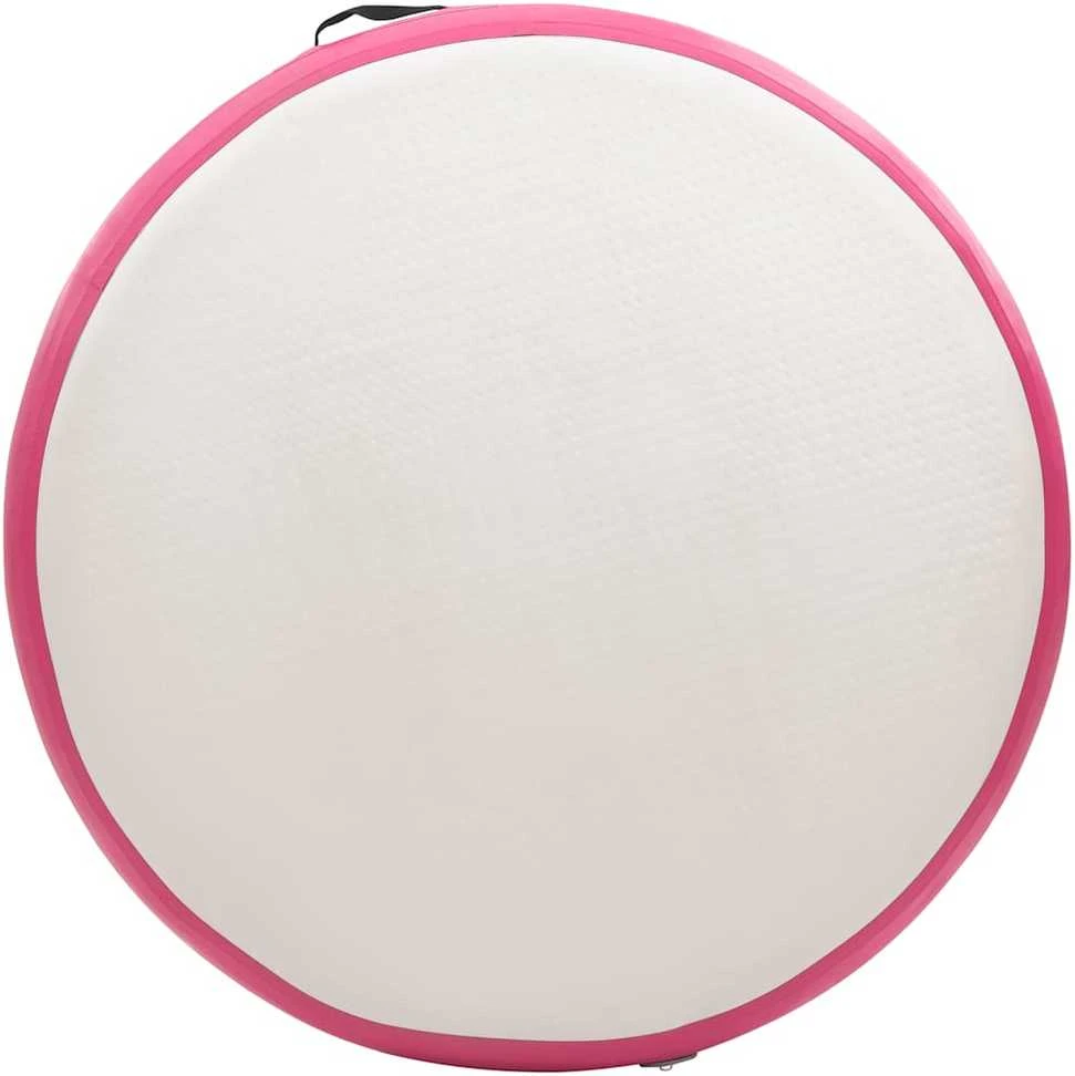 Gimnastikos kilimėlis su pompa, rožinis, 100x100x20cm, PVC