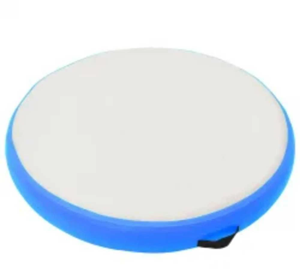 Gimnastikos kilimėlis su pompa, mėlynas, 100x100x20cm, PVC
