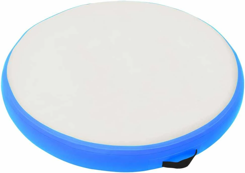 Gimnastikos kilimėlis su pompa, mėlynas, 100x100x20cm, PVC