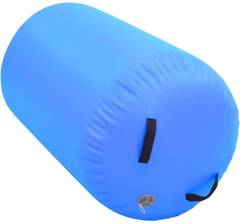 Gimnastikos ritinys su pompa, mėlynas, 100x60cm, PVC