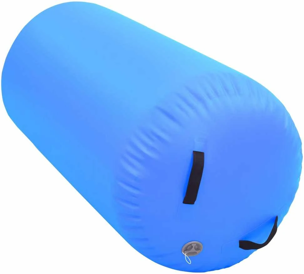 Gimnastikos ritinys su pompa, mėlynas, 120x90cm, PVC