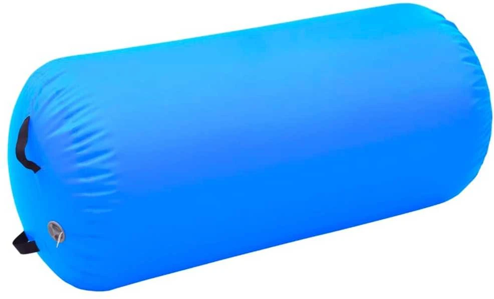 Gimnastikos ritinys su pompa, mėlynas, 120x90cm, PVC