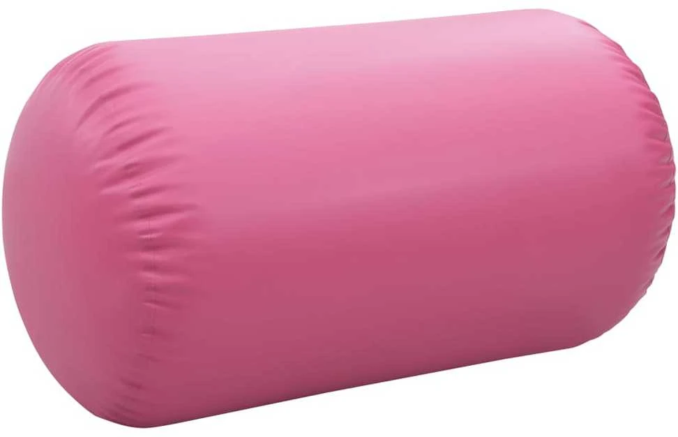 Gimnastikos ritinys su pompa, rožinis, 100x60cm, PVC