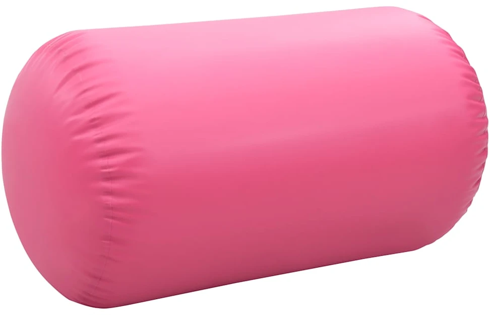 Gimnastikos ritinys su pompa, rožinis, 100x60cm, PVC