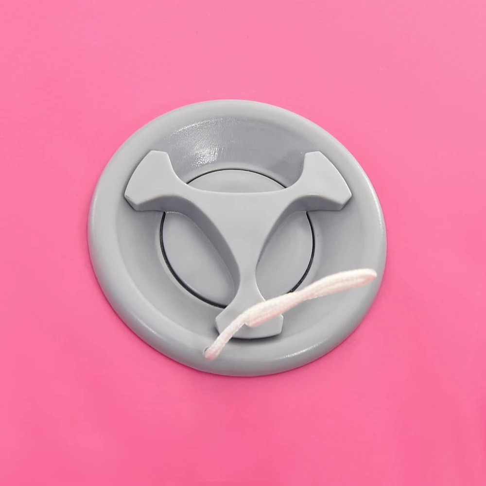 Gimnastikos ritinys su pompa, rožinis, 120x75cm, PVC